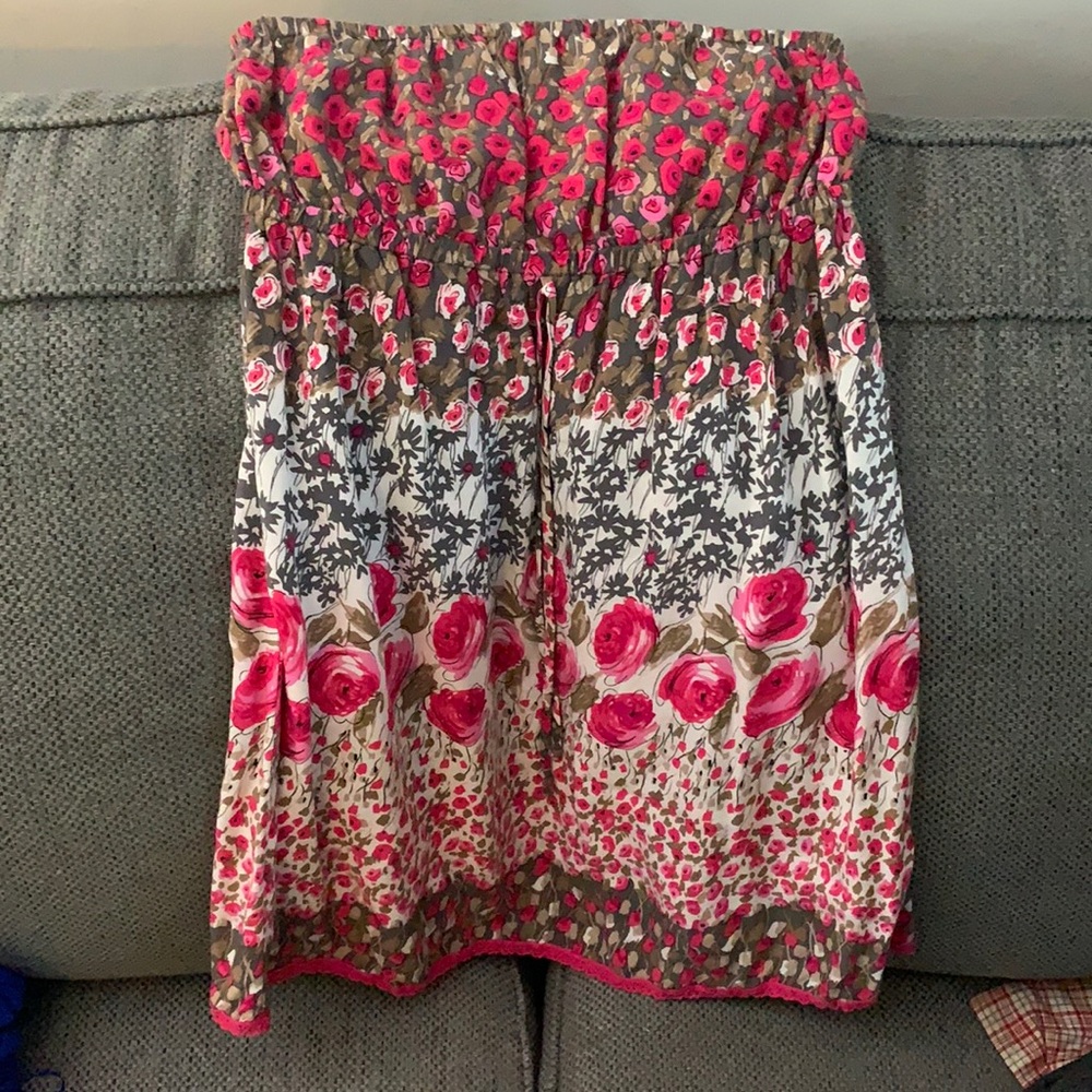 Strapless summer dress